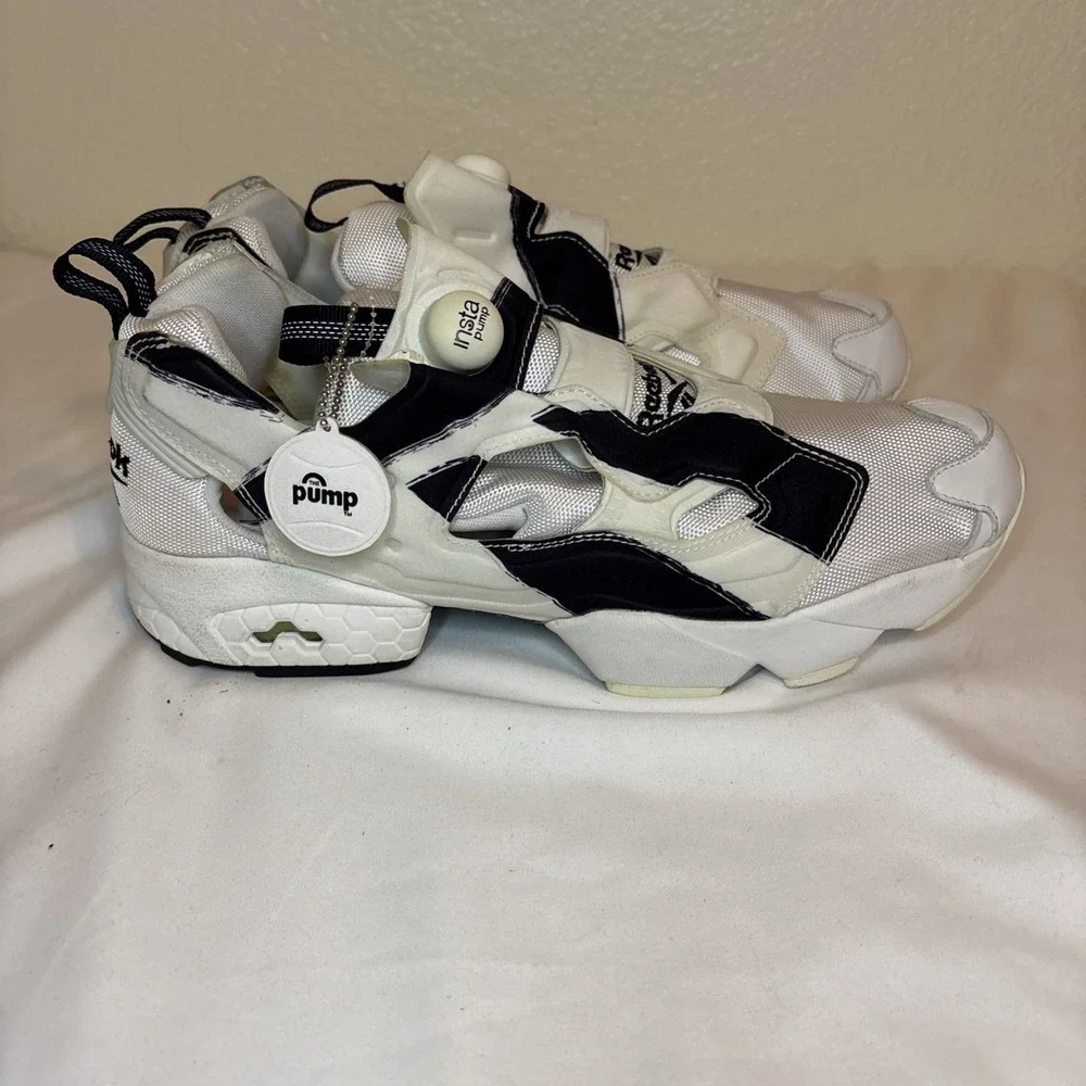 Reebok InstaPump Fury Overbranded White Black Slip On AR1413 2016 Mens Size 12‎